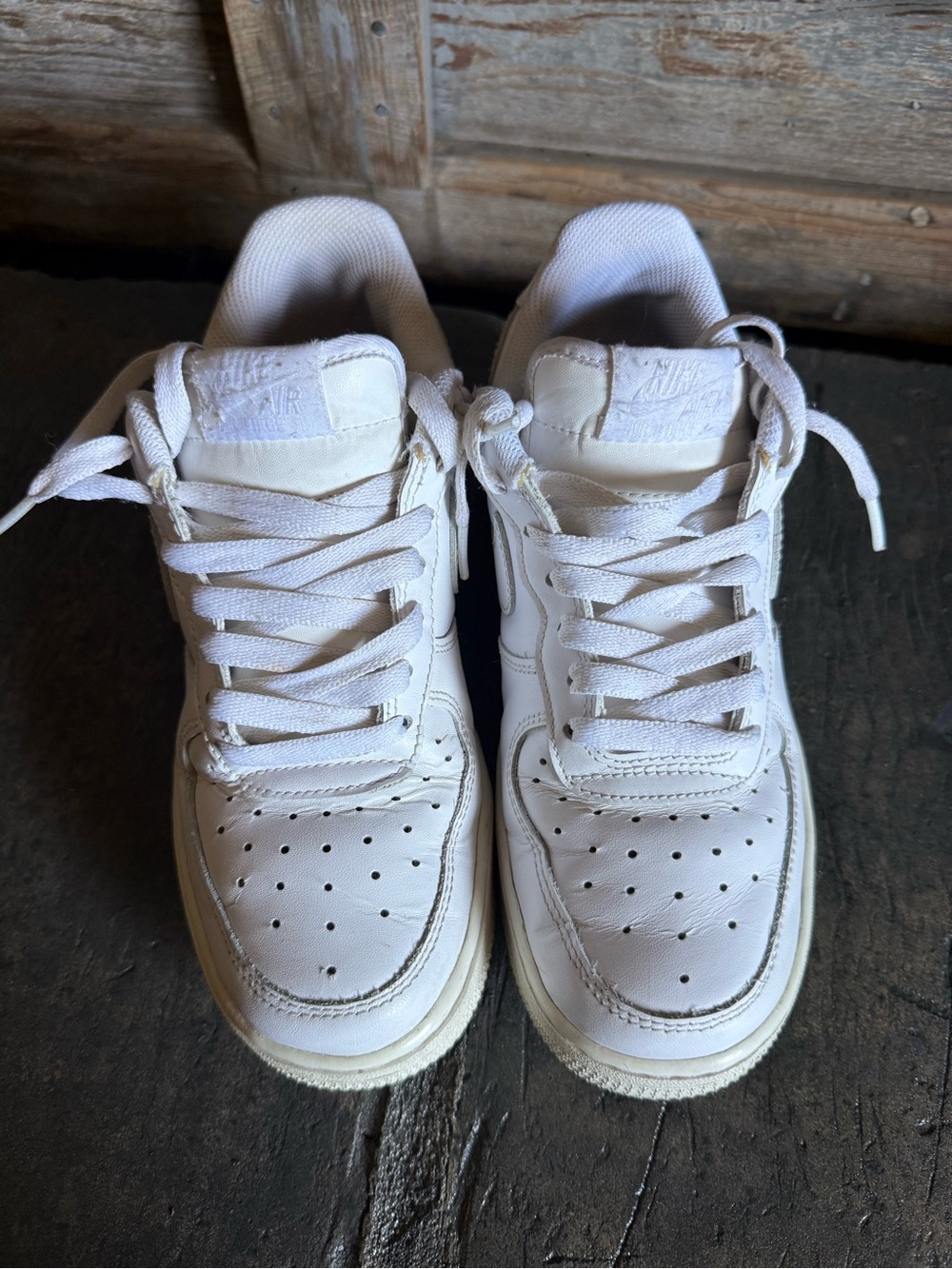 Nike Air Force One White Low-Top Sneakers Women's Size 7